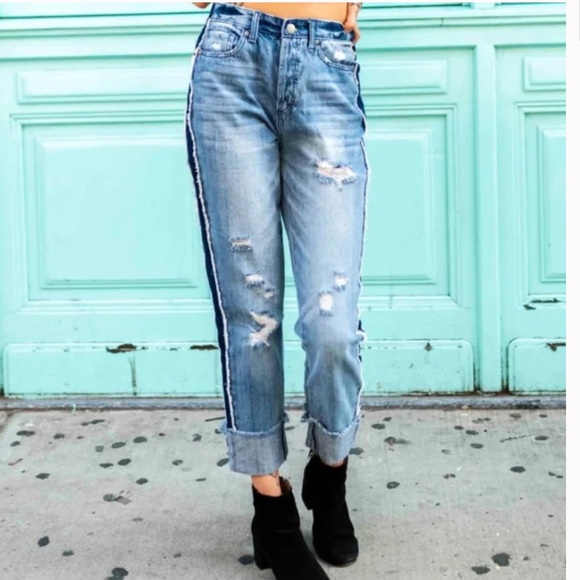 easel Jeans Easel Deconstructed Distressed Barrel Jean Nwot Poshmark